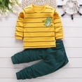 thumbnail image 2 of Pisexur Tenue d'Automne pour Bébé Fille Garçon, Ensemble 2 Pcs, Ensembles de Pyjamas pour Tout-Petit Bébé, Chandails à Col Rond à Manches Longues et Pantalons, Mode Décontractée, Ensemble de Vêtements de Nuit en Coton pour Garçons, 3 Mois à 6 Ans, 2 of 3