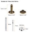 thumbnail image 2 of Unique Bargains 100 Ensembles Rivets en Cuir 12 x 9mm Métal avec 3 Outils Setter, Bronze, 2 of 7