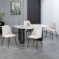 thumbnail image 2 of HOMCOM Dining Chairs Set of 4, Accent Chair with Velvet-touch Upholstery, 2 of 10