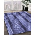 thumbnail image 3 of Ahgly Company Tapis Rond Lavable en Machine Intérieur Transitionnel Bleu Ciel, 4 Pieds Rond, 3 of 7