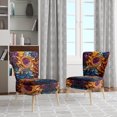 thumbnail image 2 of Designart "VORTEX Kaleidoscope I" Gold Abstract Upholstered Accent Chair - Modern Arm Chair For Bedroom, 2 of 7