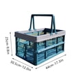 thumbnail image 3 of XZNGL Folding Storage Box Plastic Storage Bin with Grated Walls Stackable Portable Organizer for Picnic Camping Grocery Shopping and Pantry Organization, 3 of 7