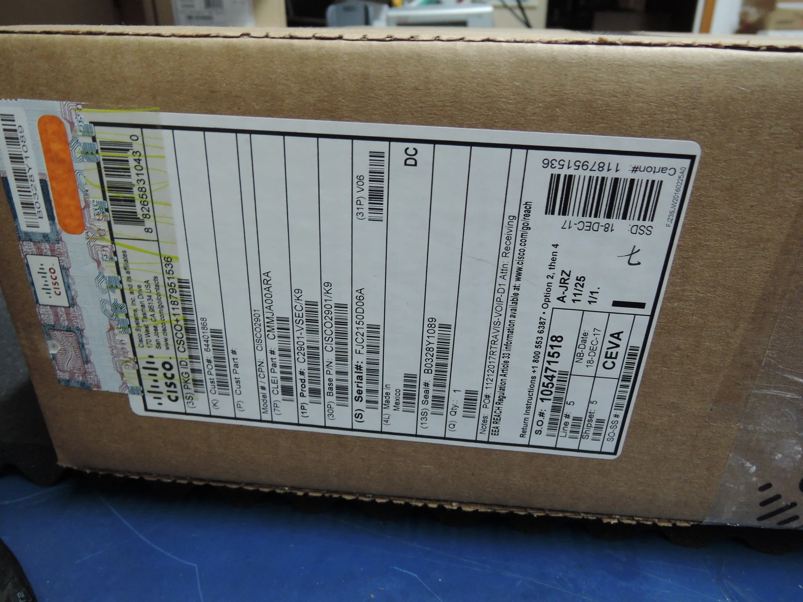 NEW Cisco C2901-VSEC/K9 2901 Voice Sec Bundle Router