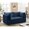 thumbnail image 3 of Meridian Furniture Jacob Canapé Modulaire en Velours Bleu Marine, 3 of 10
