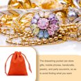 thumbnail image 2 of QualitChoice Jewellery Pouch Drawstring Bags Bracelet Packaging Goodies Mobile Phone Storage Holder Party Gifts Drawable Pouches Orange-20*25 1Set, 2 of 6