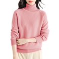 thumbnail image 2 of IMENGL Chandail en Laine Col Roulé Première Ligne, Rose m, Taille m-2TG, 2 of 4