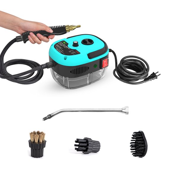 Amdohai Nettoyeur à Vapeur Portatif à Main 2500W, Machine de Nettoyage à Vapeur Pressurisée à Haute Température avec Têtes de Brosse pour Cuisine, Meubles, Salle de Bain, Voiture