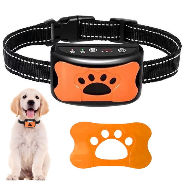Collier Anti-Aboiement pour Chien, Arrêt des Aboiements, Vibration Sonore, Ajustable, Rechargeable` I2Z5