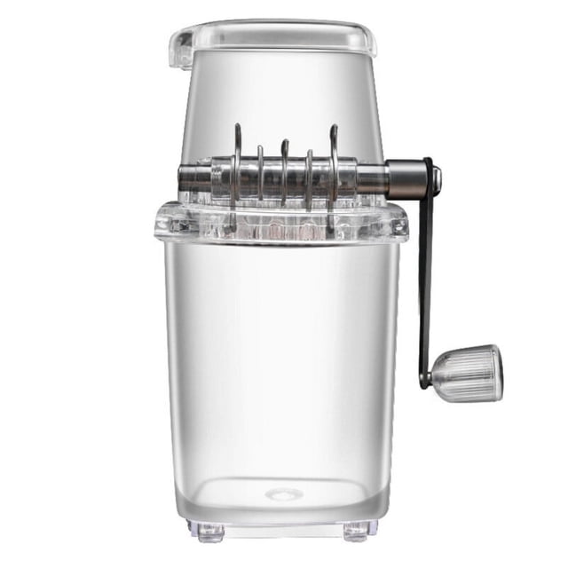 Broyeur Manuel de Blocs de Glace Broyeur Camping Randonnée Congélation Boisson Machine à Cônes de Neige Salle à Manger Cuisine Mélangeur Fête Camping Pique-Nique Rasoir pour Boissons Froides Transparent