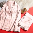 thumbnail image 4 of RKSTN Ensembles de Pyjama pour Femmes 2 Pcs Mode Vêtements de Maison Pyjamas Ensemble Deux Pièces Manches Longues Pantalon Ensemble de Pyjama Vêtements de Maison Doux Confortables, 4 of 5