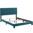 thumbnail image 2 of Amira Full Upholstered Velvet Bed (5859-SEA), 2 of 5