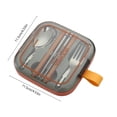 thumbnail image 3 of EGNMCR Kitchen Gadgets, Kitchen Accessories, Kitchen Utensils, Kitchen Tool 304 Stainless Steel Portable Tableware Threepiece Set Stainless steel tableware, 3 of 6
