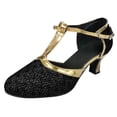 thumbnail image 1 of Chaussures de Danse pour Femmes Ballroom Tango Latin Salsa Chaussures à Paillettes Chaussure de Danse Sociale, 1 of 9