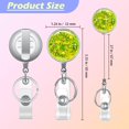 thumbnail image 2 of ORUYROP Retractable Badge Holder, Lightweight Plastic Badge Reel Retractable Card Holder with Key Ring Backing Belt Clip for Nurse,Volunteer,Teacher,Student,Office Worker (Frosted Powder 3pack, 2 of 6