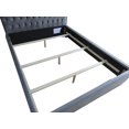 thumbnail image 2 of Contemporary Velvet and Metal 60" Queen Bed - Grey and Silver, 2 of 7