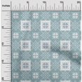 thumbnail image 2 of oneOone Rayon Light Grayish Blue Fabric Geometric Craft Projects Decor Fabric Printed By The Yard 56 Inch Wide, 2 of 4
