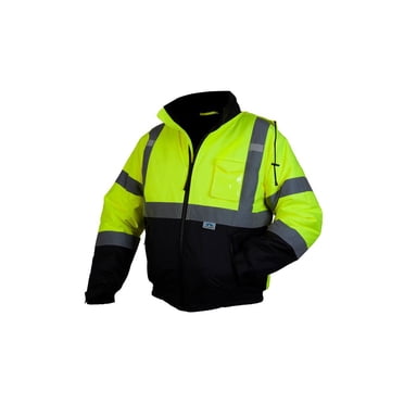 Pyramex Lumen X RJ3210X5 Veste Bomber Lime Haute Visibilité avec Doublure Matelassée - Taille 5X Grand