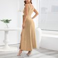 thumbnail image 4 of Robes d'Été Grande Taille pour Femmes Décontractées à Bandage, Jag d'Été Uni à Manches Courtes, Robe à Col en V, Robes de Soirée pour Femmes Élégantes et Chic en Liquidation, 4 of 7