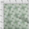 thumbnail image 2 of oneOone Cotton Poplin Green Fabric Asian Block Tile Craft Projects Decor Fabric Printed By The Yard 42 Inch Wide, 2 of 4