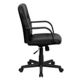 thumbnail image 3 of Mid-Back Black Glove Vinyl Executive Swivel Chair with Arms, 3 of 9