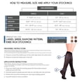 thumbnail image 2 of Truform Sheer Knee High Stockings, Diamond Pattern: 15 - 20 mmHg, Black, Large, 2 of 7