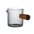 thumbnail image 2 of Coffee Milk Cup with Wooden Handle Stirring Cup Clear High Temperature Resistant Style B 100ml, 2 of 8