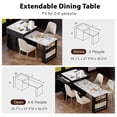 thumbnail image 4 of Homy Casa Kitchen Island with Extendable Dining Table and Storage Shelves, 4 of 6