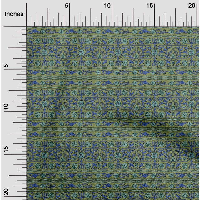 oneOone Polyester Lycra Fabric Leaves & Floral Block Decor Fabric Printed BTY 56 Inch Wide