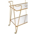 thumbnail image 3 of Putnam Gold Mid-Century Bar Cart, 3 of 6