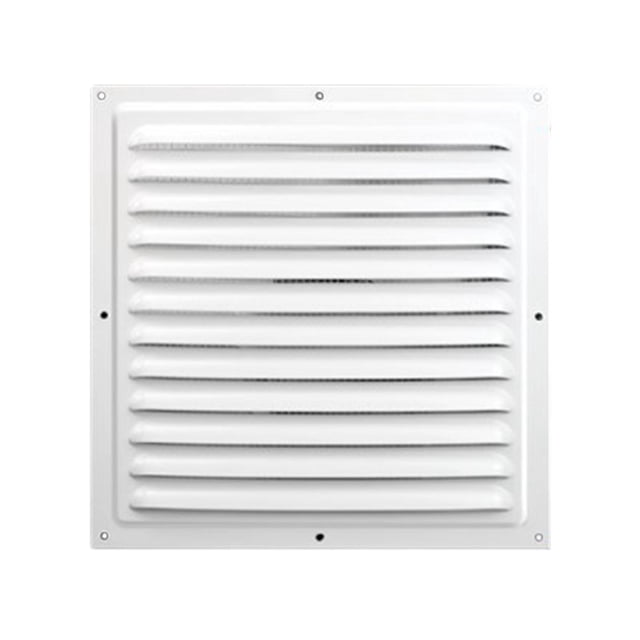 Grille d'Aération Couverture d'Aération Grille Carrée Alliage d'Aluminium Blanc Couverture de Ventilation Air 25 cm