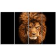 thumbnail image 2 of Visage de Lion Mâle sur Fond Noir - Impression sur Toile Abstraite, 2 of 3