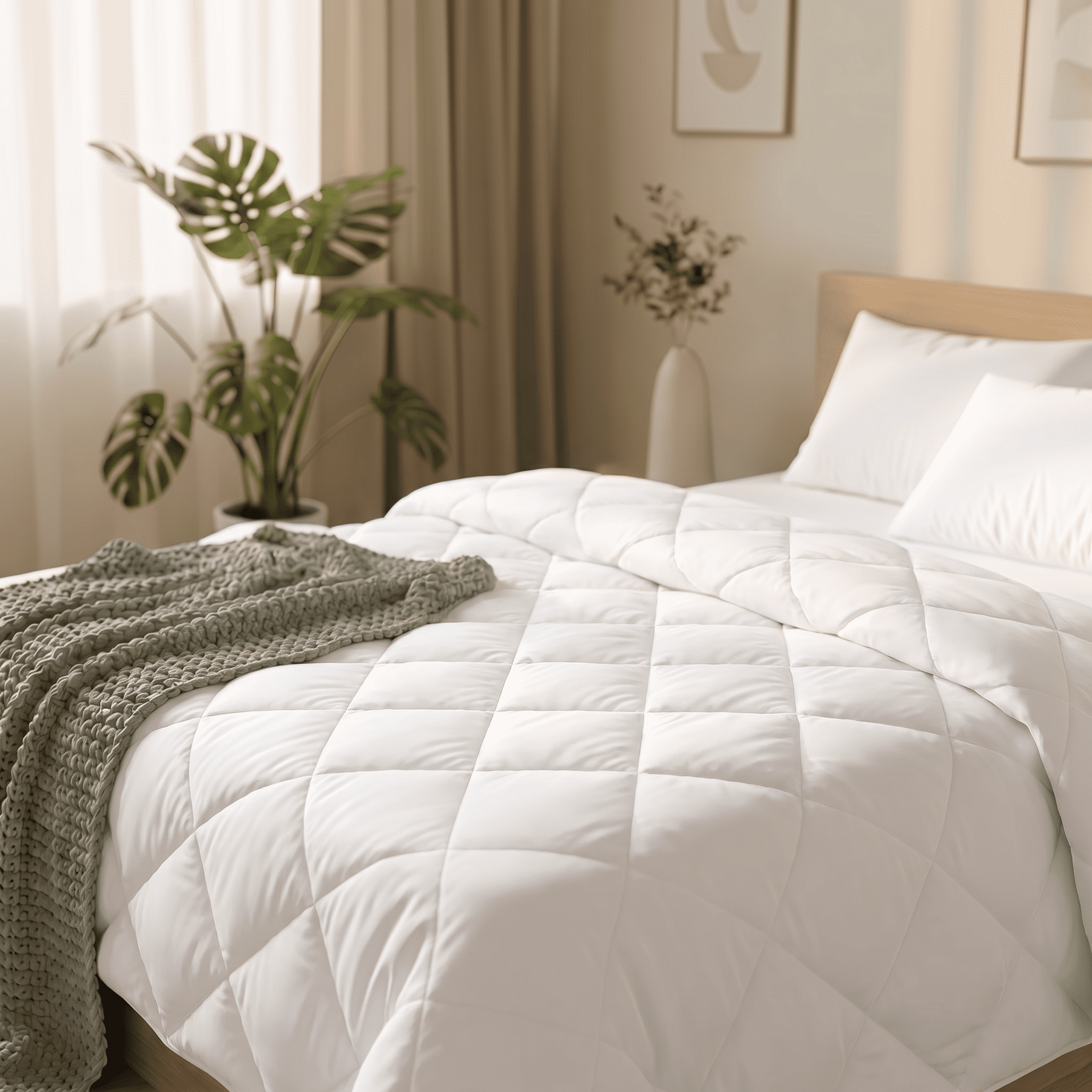 EcoComfort Down Alternative Comforter Duvet Insert Twin (66" x 90"), All Season Quilted Box-Stitch White Duvet, 250 GSM Hypoallergenic Fill, Machine Washable, OEKO-TEX Certified