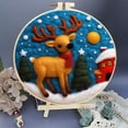 thumbnail image 2 of Pcksrro Home Decorations Items and Hanging Ornaments Deal!Starters Wool Felts Painting With Embroidery Frame Needle Felts Material Pack Diy Needle Felts Suitable For Beginners To Crafts, 2 of 5