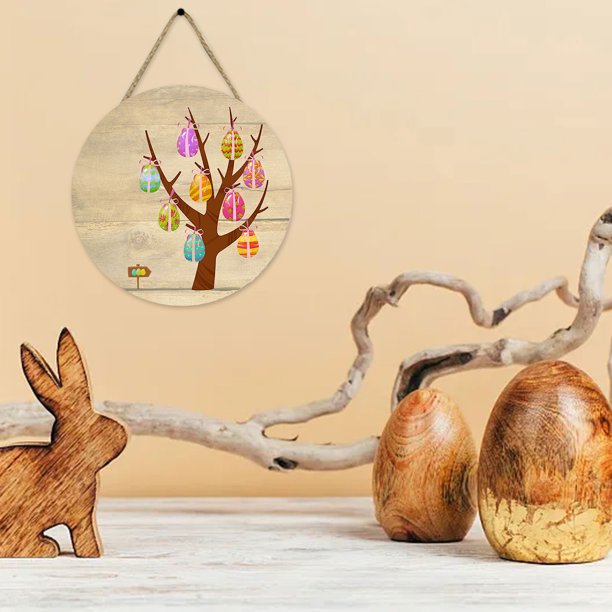 Lot De 40 Œufs De Pâques En Bois – 8,5 X 6,5 Cm – Avec Ficelle – À Peindre Et Décorer – Kit DIY Pour Enfants Et Adultes – EVBOTGEE