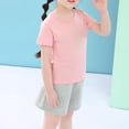 thumbnail image 3 of BOBOGOJP Girls' Solid Pull on Shorts (Black,5-6 Years), 3 of 5