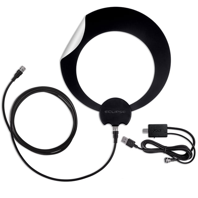 ClearStream Eclipse Indoor UHF Antenna with 50 Mile Range and USB Amplifier