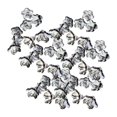 thumbnail image 1 of GUOOL 100x Flower Beads Crafts Handmade Flower Bead Charms Transparent Floral Bead Gray, 1 of 9
