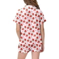 thumbnail image 4 of Luvoko Tween Strawberry Pattern Kids Boys And Girls Pattern Printed Short Sleeve Button Down Pajamas Shorts Set Sleepwear Outfits Kids Set Baby Robe Elephant Tween Girls Robe Kids Bathrobes Size 14, 4 of 4
