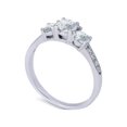 thumbnail image 2 of 1/2ct Three Stone Round Diamond Engagement Ring 14K White Gold, 2 of 2