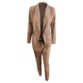 thumbnail image 4 of Womens Business Work Suit Set Long Sleeve Open Front Blazer with Slim Fit Suit Pants Basic Work Office Formal Suit Sets, 4 of 6
