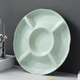 thumbnail image 4 of Round Snack Tray with Five Compartments | Divided Serving Plate for Candy, Nuts, Dried Fruit, and Snacks | Party Appetizer Organizer | Home Kitchen Entertaining and Buffet Table, 4 of 8