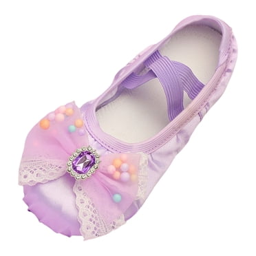 FhsagQ Winter Shoes Kids Shoes Boots Size 2 Boys Children Shoes Dance Shoes Ballet Performance Diamond Lace Bow Yoga Shoes Kids Shoes Boots Size 4 Big Kid Girls Winter Shoes Purple Size 32