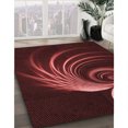 thumbnail image 3 of Ahgly Company Machine Washable Indoor Square Transitional Fire Brick Red Area Rugs, 5' Square, 3 of 7