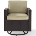 thumbnail image 4 of Crosley Furniture Palm Harbor Wicker / Rattan Swivel Patio Arm Chair in Sand, 4 of 14