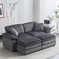 thumbnail image 1 of Noble House Modern Large Modular 2 Seat Sofa, Comfortable Cloud Style Combination Couch for Living Room,Gray, 1 of 8