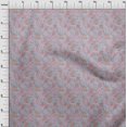 thumbnail image 3 of oneOone Tissu Polyester Lycra Feuilles & Floral Imprimé Artistique 1 Yard 56 Pouces de Large, 3 of 4