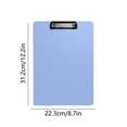 thumbnail image 3 of Birdeem A4 Plastic Clipboards with Low Profile Clip Set of 1 8.78X12.28 Inch Multi Color Plastic Clipboards Bulk,Clipboards Bulk Classroom-Writing Board, Acrylic Clipboard,Standard Letter Size,Blue, 3 of 6