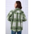 thumbnail image 4 of ORUYROP Womens Casual Plaid Shacket Button Down Long Sleeve Shirt, 4 of 5