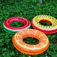 thumbnail image 4 of Fruit Pool Float, Watermelon Tube Ring Inflatable Durable Summer Swim Pool Party Float, 4 of 5