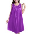 thumbnail image 1 of Tqcoqu Women's Round Neck Solid Color Loose And Comfortable Plus Size Home Skirt, 1 of 2